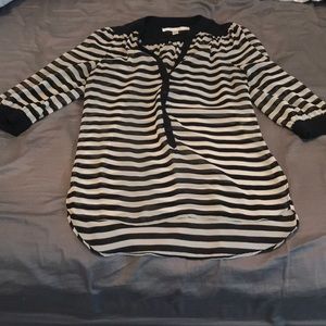 striped chiffon shirt